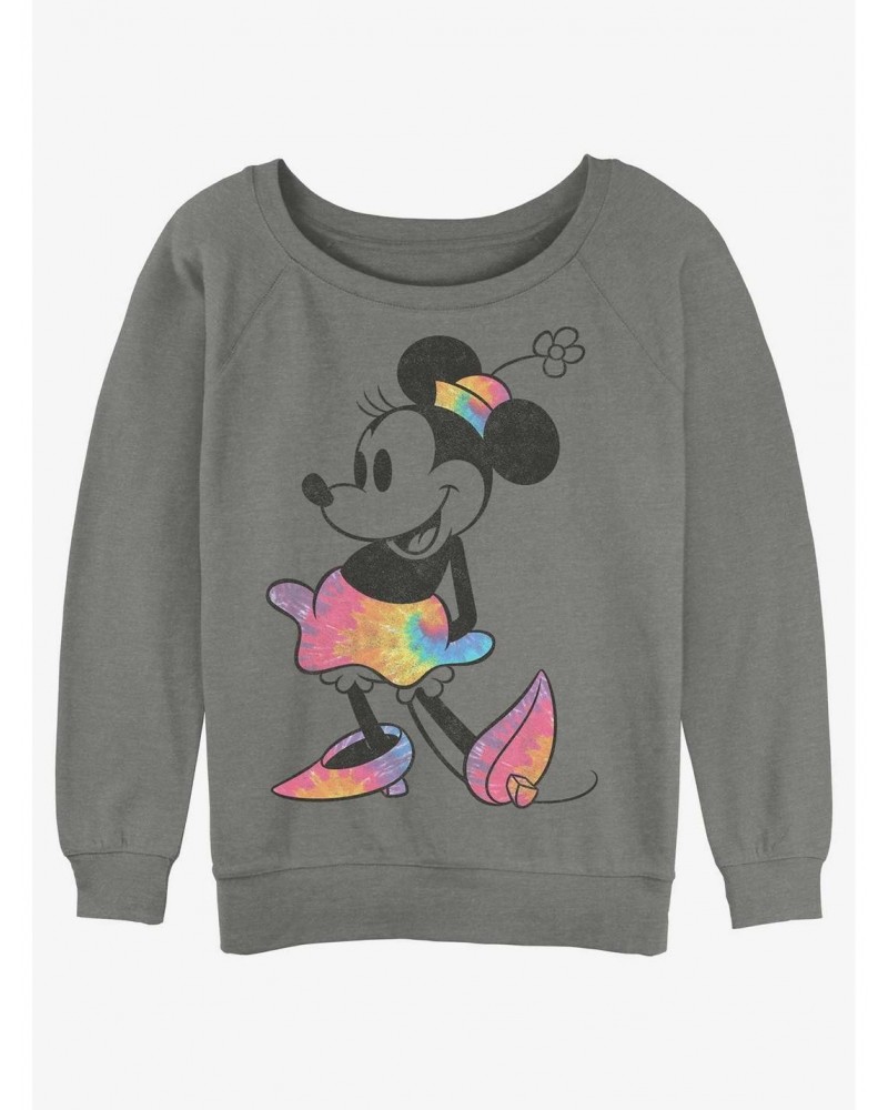 Disney Minnie Mouse Tie Dye Minnie Girls Slouchy Sweatshirt $13.87 Sweatshirts