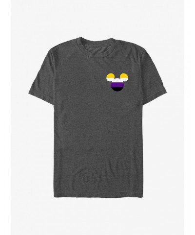 Disney Mickey Mouse Non-Binary Badge Pride T-Shirt $7.27 T-Shirts