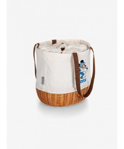 Disney Mickey Mouse NFL Detroit Lions Canvas Willow Basket Tote $32.45 Totes