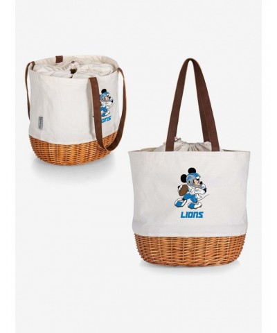 Disney Mickey Mouse NFL Detroit Lions Canvas Willow Basket Tote $32.45 Totes