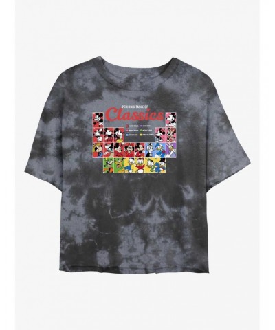 Disney Mickey Mouse Perodic Table of Classics Tie-Dye Girls Crop T-Shirt $9.71 T-Shirts
