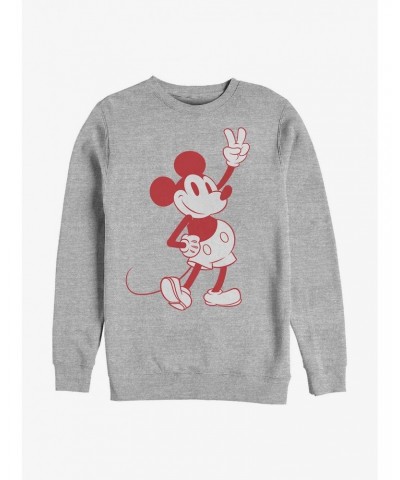 Disney Mickey Mouse Simple Mickey Outline Crew Sweatshirt $14.46 Sweatshirts