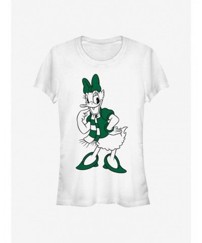 Disney Daisy Duck Green Holiday Outfit Classic Girls T-Shirt $9.76 T-Shirts