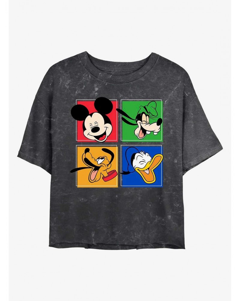 Disney Mickey Mouse Mickey and Friends Mineral Wash Crop Girls T-Shirt $10.17 T-Shirts