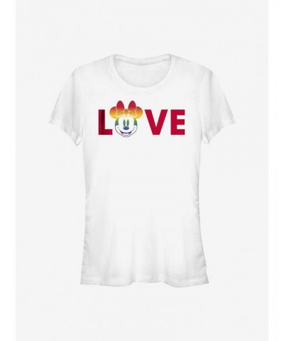 Disney Minnie Mouse Minnie Love Rainbow Pride T-Shirt $9.36 T-Shirts