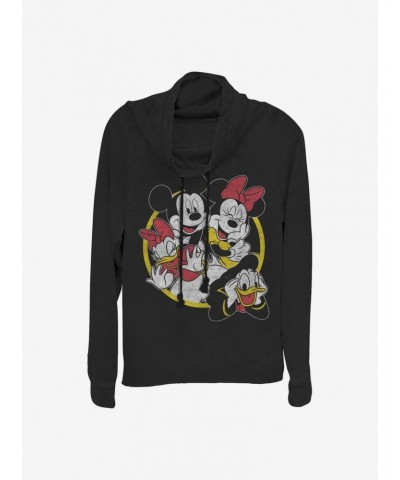 Disney Mickey Mouse And Friends The Crew Group Cowlneck Long-Sleeve Girls Top $11.49 Tops