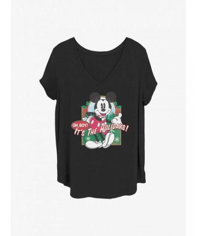 Disney Mickey Mouse Vintage Holiday Mickey Girls T-Shirt Plus Size $7.17 T-Shirts