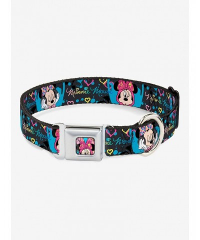 Disney Minnie Mouse Hoody Headphone Poses Seatbelt Buckle Dog Collar $7.47 Pet Collars