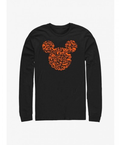 Disney Mickey Mouse Ears Halloween Icons Long-Sleeve T-Shirt $11.84 T-Shirts