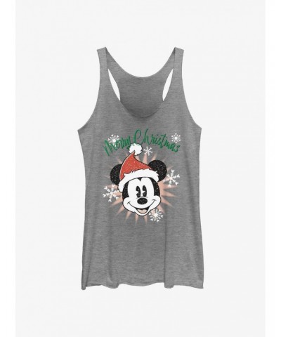 Disney Mickey Mouse Snowflakes Santa Mickey Girls Tank $7.87 Tanks