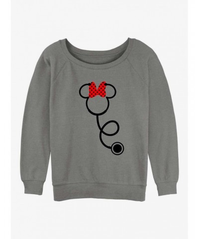 Disney Minnie Mouse Minnie Stethoscope Girls Slouchy Sweatshirt $13.58 Sweatshirts