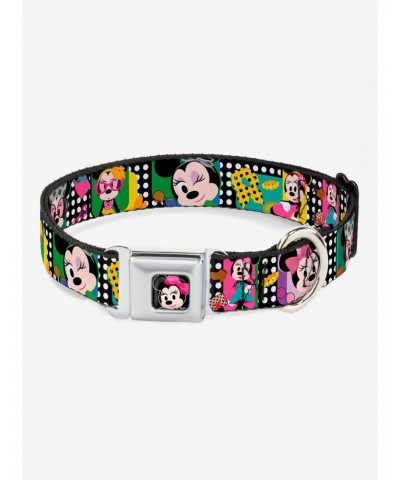 Disney Minnie Mouse Fashion Poses Seatbelt Buckle Dog Collar $8.47 Pet Collars