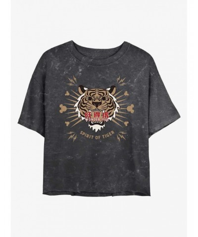 Disney Mickey Mouse Tiger Spirit Mineral Wash Crop Girls T-Shirt $9.94 T-Shirts