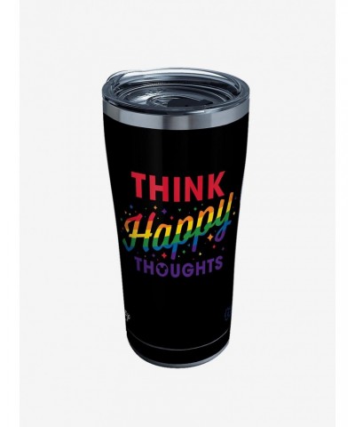 Disney Think Happy Thoughts Rainbow 20oz Stainless Steel Tumbler With Lid $10.82 Tumblers