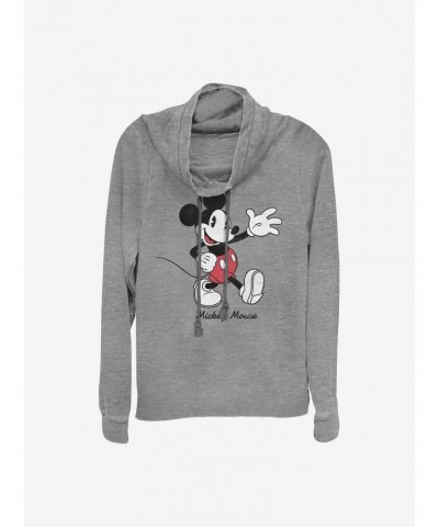 Disney Mickey Mouse Mickey Cowlneck Long-Sleeve Girls Top $17.96 Tops