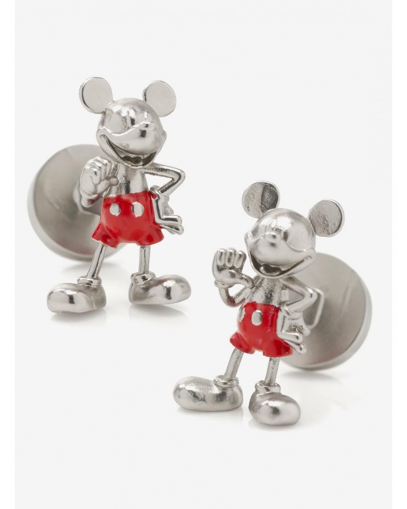 Disney Mickey Mouse Disney 100 Mickey Mouse 3D Enamel Cufflinks $146.96 Cufflinks