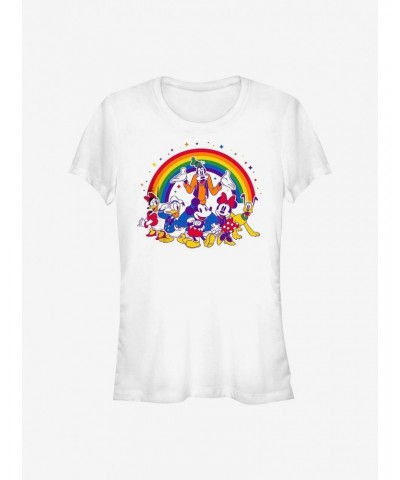 Disney Mickey Mouse Group Rainbow Pride T-Shirt $6.37 T-Shirts