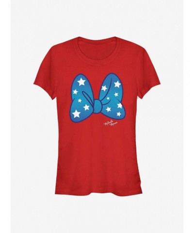 Disney Minnie Mouse Minnie Stars Bow Girls T-Shirt $9.56 T-Shirts