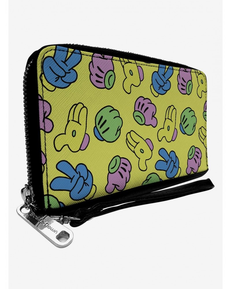 Disney Mickey Mouse Gestures Toss Print Zip Around Wallet $16.75 Wallets