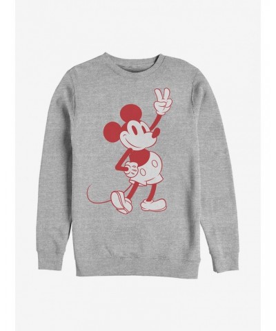 Disney Mickey Mouse Simple Mickey Outline Crew Sweatshirt $8.86 Sweatshirts