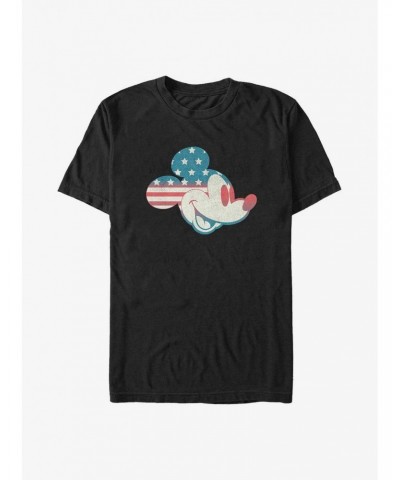 Disney Mickey Mouse Mickey Americana Flag Fill Big & Tall T-Shirt $10.52 T-Shirts