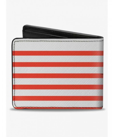 Disney Mickey Mouse Upside Down Pose Stripe Bifold Wallet $6.27 Wallets