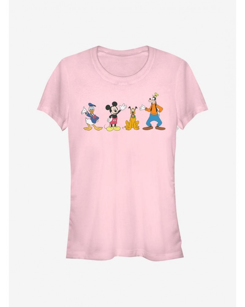 Disney Mickey Mouse And Friends Waving Girls T-Shirt $8.57 T-Shirts