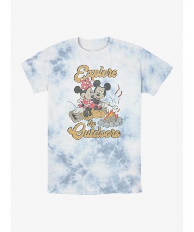 Disney Mickey Mouse Outdoors Campfire Tie-Dye T-Shirt $8.70 T-Shirts