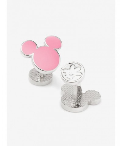 Disney Mickey Mouse Silhouette Pink Cufflinks $30.76 Cufflinks