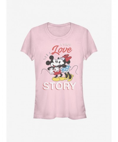 Disney Mickey Mouse True Love Story Girls T-Shirt $8.96 T-Shirts
