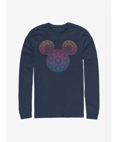 Disney Mickey Mouse Mickey Mandala Fill Long-Sleeve T-Shirt $10.26 T-Shirts
