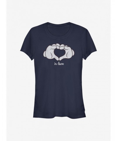 Disney Mickey Mouse Glove Heart Girls T-Shirt $9.16 T-Shirts