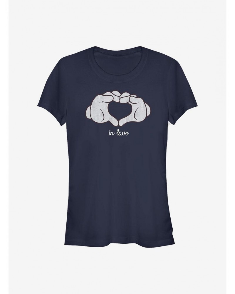 Disney Mickey Mouse Glove Heart Girls T-Shirt $9.16 T-Shirts