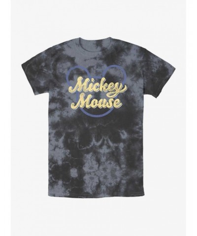 Disney Mickey Mouse Mickey Script Tie-Dye T-Shirt $6.22 T-Shirts