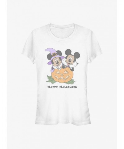Disney Mickey Mouse Pumpkin Mice Girls T-Shirt $9.96 T-Shirts
