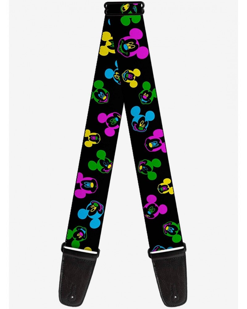 Disney Mickey Mouse Expressions Scattered Neon Guitar Strap $8.22 Guitar Straps