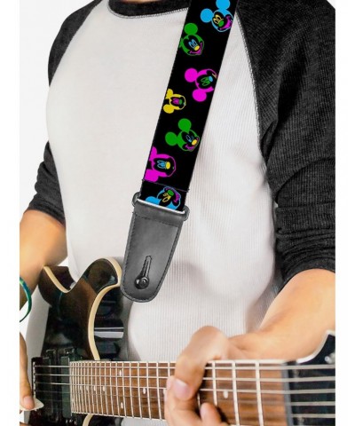 Disney Mickey Mouse Expressions Scattered Neon Guitar Strap $8.22 Guitar Straps