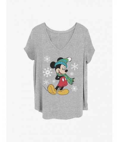 Disney Mickey Mouse Big Holiday Mickey Girls T-Shirt Plus Size $8.09 T-Shirts