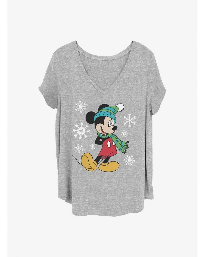 Disney Mickey Mouse Big Holiday Mickey Girls T-Shirt Plus Size $8.09 T-Shirts