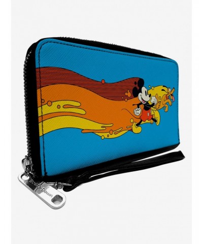 Disney Mickey Mouse And Pluto Action Wave Zip Around Wallet $15.36 Wallets