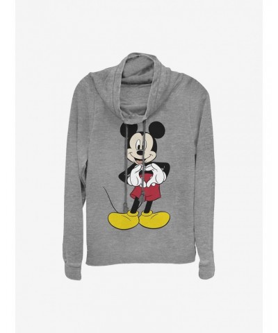 Disney Mickey Mouse Mickey Love Cowlneck Long-Sleeve Girls Top $13.65 Tops
