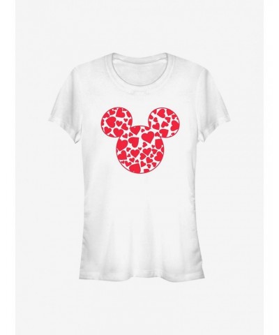 Disney Mickey Mouse Mickey Hearts Fill Girls T-Shirt $5.98 T-Shirts