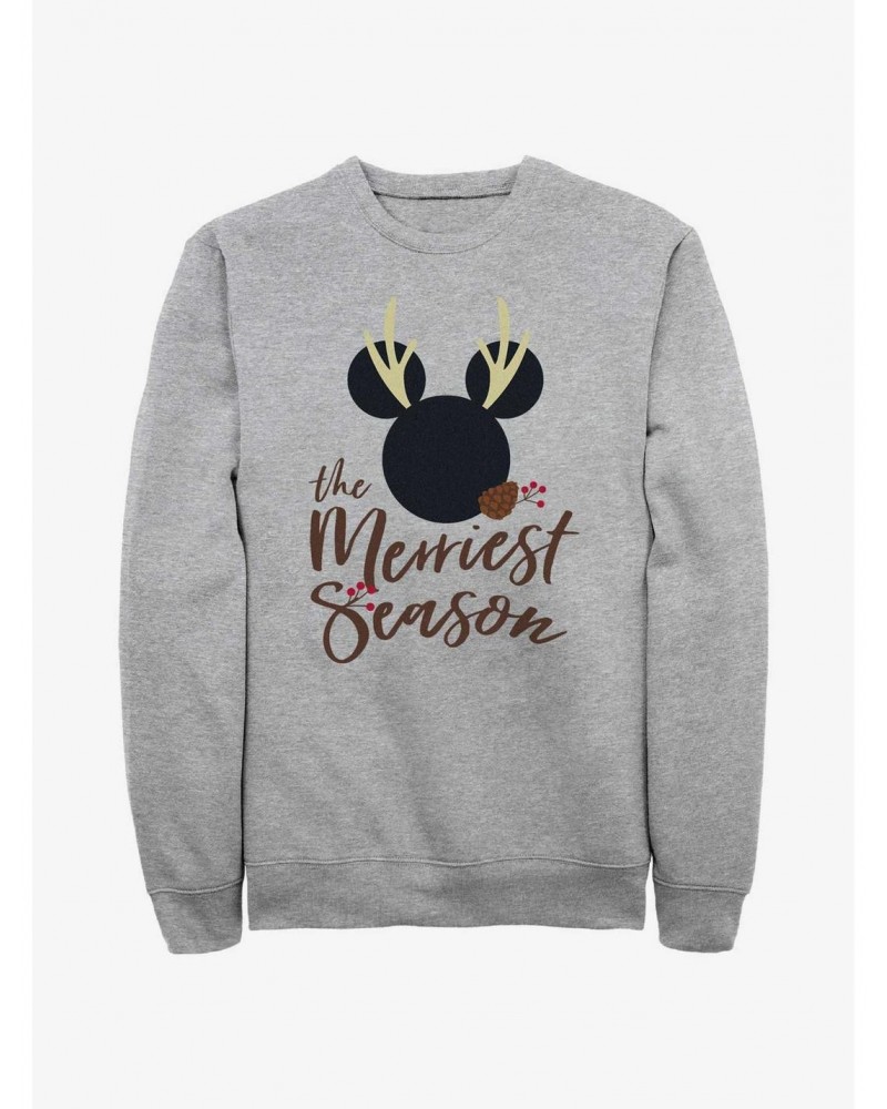 Disney Mickey Mouse Merriest Season Sweatshirt $13.28 Sweatshirts