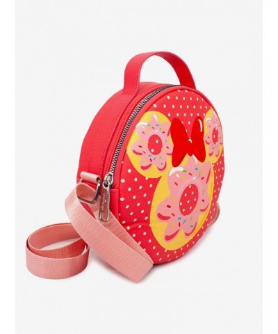 Disney Minnie Mouse Bow And Ears Donut Dessert With Polka Dot Cross Body Bag $13.62 Bags