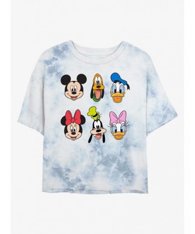 Disney Mickey Mouse Sensational Six Tie-Dye Girls Crop T-Shirt $11.33 T-Shirts