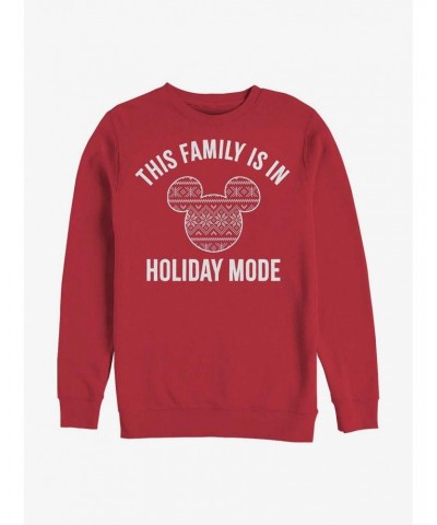 Disney Mickey Mouse This Family Is In Holiday Mode Sweatshirt $11.51 Sweatshirts