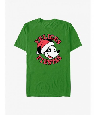 Disney Mickey Mouse Felices Fiestas Happy Holidays in Spanish T-Shirt $6.69 T-Shirts