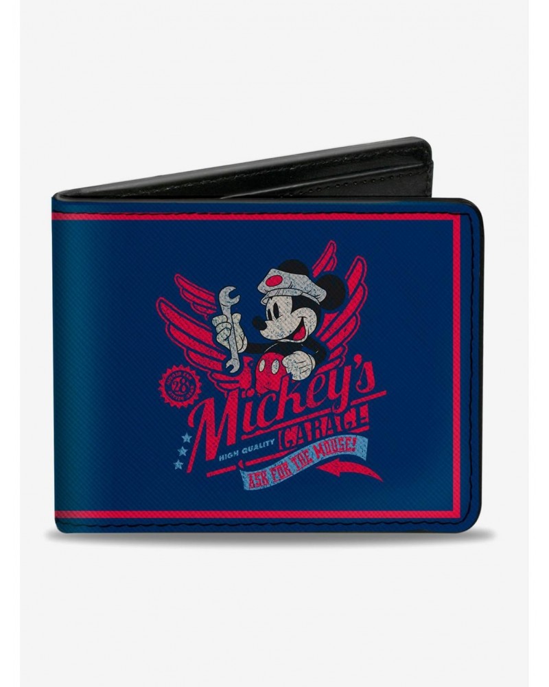 Disney Mickey Mouse Mickeys Garage Original Bifold Wallet $7.94 Wallets