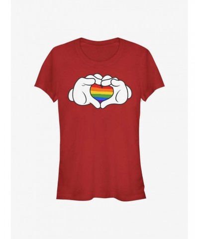Disney Mickey Mouse Rainbow Love Girls T-Shirt $9.76 T-Shirts