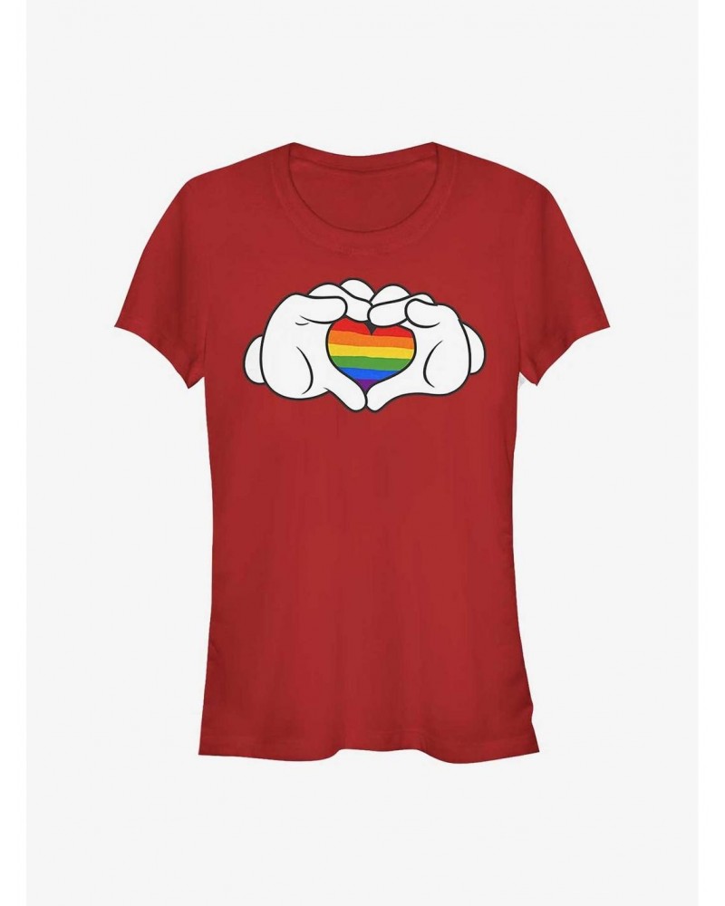 Disney Mickey Mouse Rainbow Love Girls T-Shirt $9.76 T-Shirts